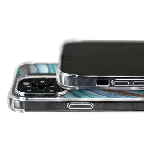 Turquoise Watercolor Geode iPhone 16 Pro MagSafe Case